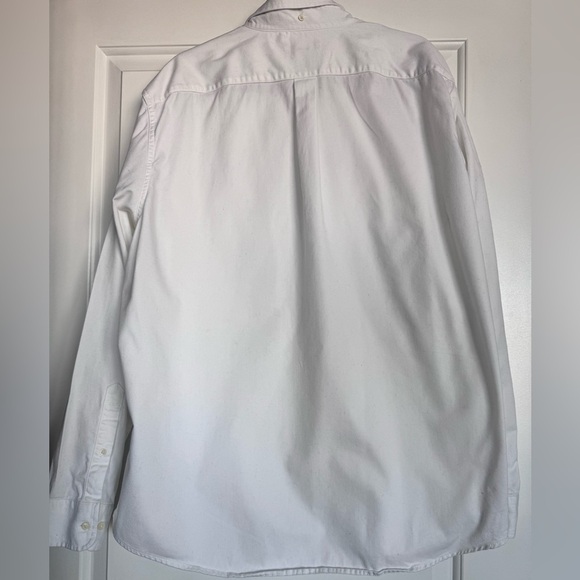 Land’s End Oxford Button Down White Long Sleeve Shirt 100% Cotton - Picture 7 of 9